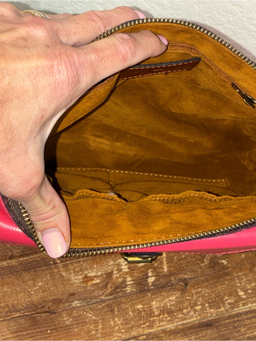Patricia Nash Strawberry Pink Avellino Crossbody Handbag - Picture 7 of 10